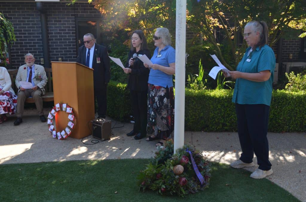 Anzac Day at Kellock Lodge