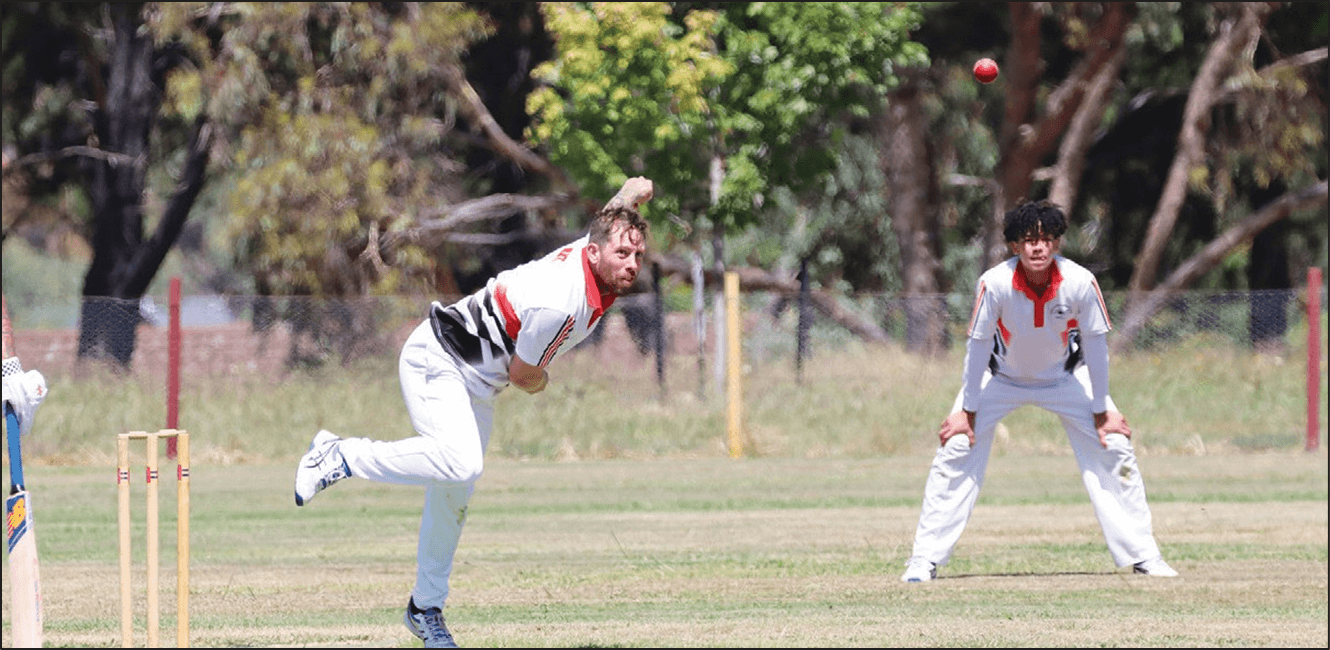 Well bowled Rob A, in the B Grade match. -photos by Peter Geldart