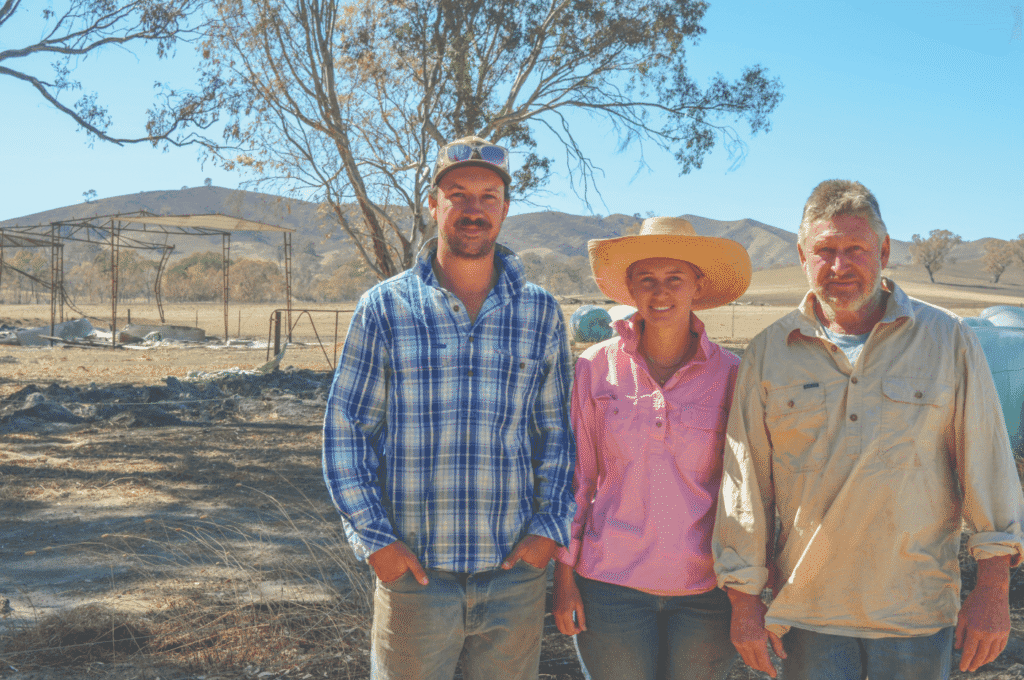 Fire affected farmers: Greg and Darcey Heffernan