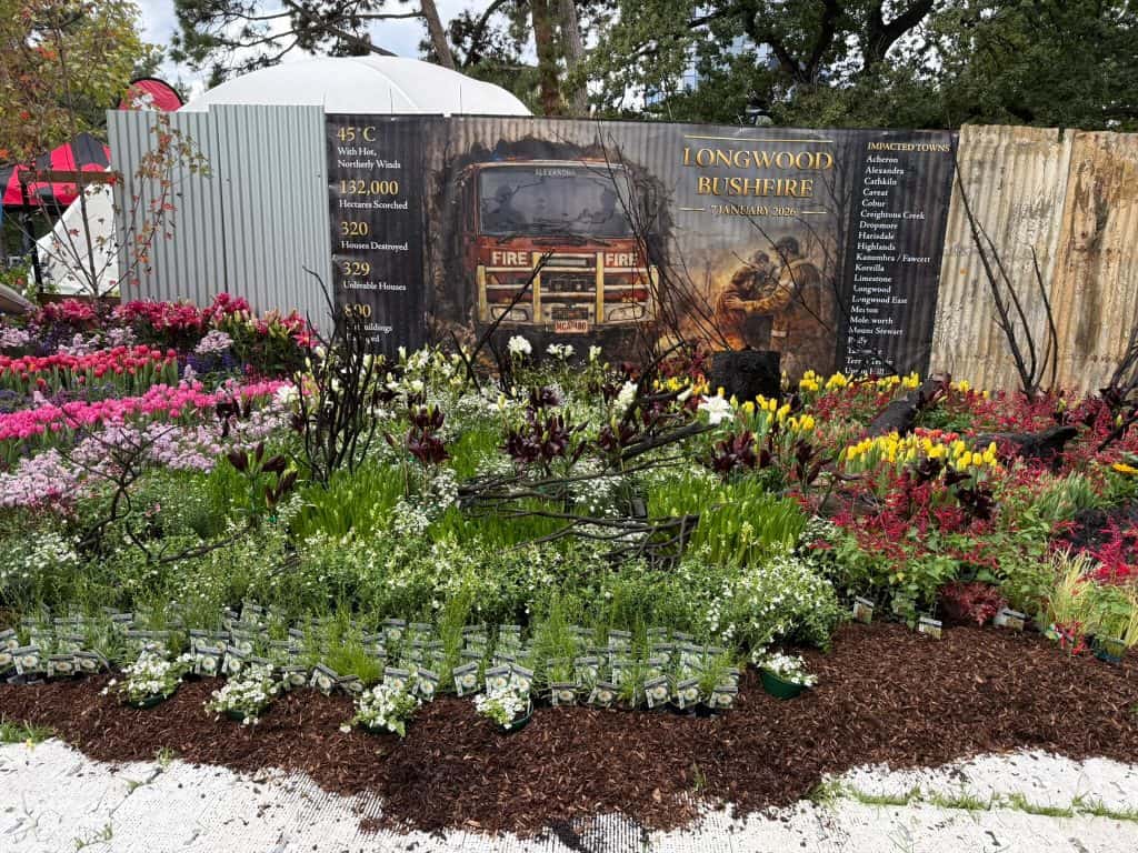Longwood bushfire flower display at Melbourne Flower Show