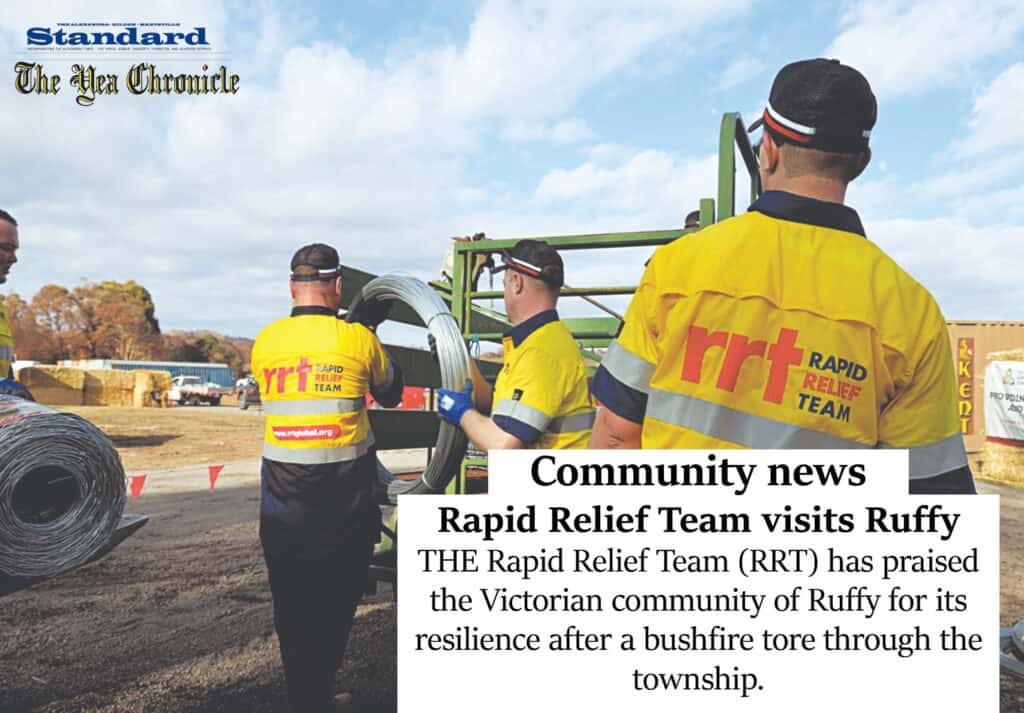 Rapid Relief Team visits Ruffy
