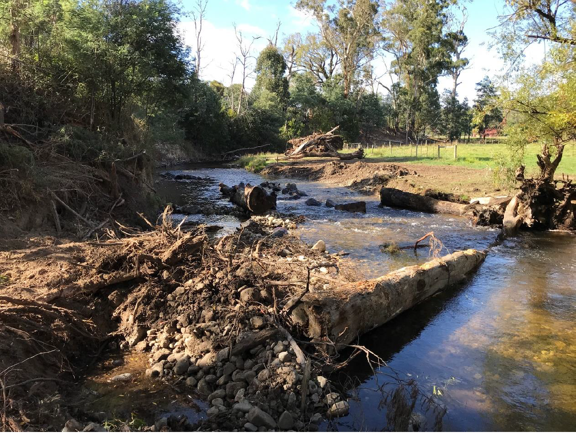 Works without a permit on a waterway, Steavenson River at Buxton. Photo GB CMA March 2020