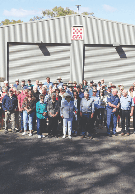 The attendees outside the Limestone CFA Fire Station. The attendees outside the Limestone CFA Fire Station.