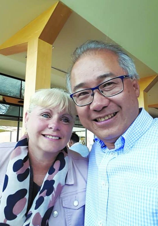 Dr. Lowe Dr Martin Lowe (right) with wife Vicky