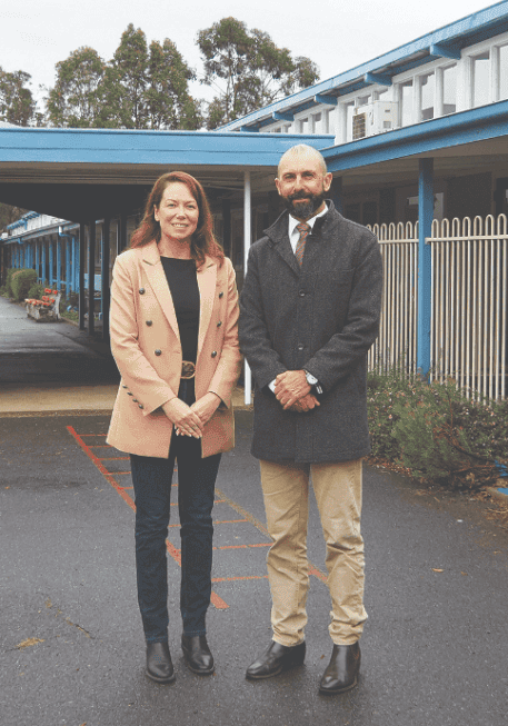 Member for Northern Victoria Jaclyn Symes and Eildon Primary School Principal Jai Harrington. Member for Northern Victoria Jaclyn Symes and Eildon Primary School Principal Jai Harrington.