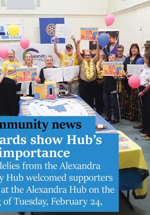 Local supporters gathered at the Alexandra Community Hub on Tuesday, February 24.