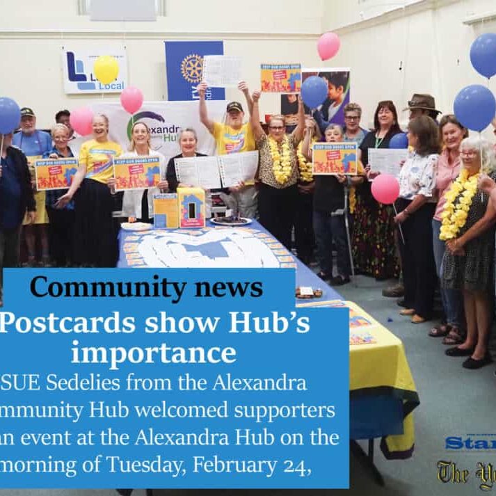 Local supporters gathered at the Alexandra Community Hub on Tuesday, February 24.