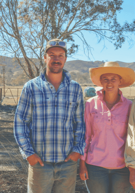 Fire affected farmers: Greg and Darcey Heffernan