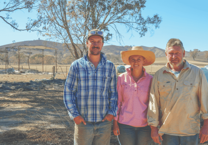 Fire affected farmers: Greg and Darcey Heffernan