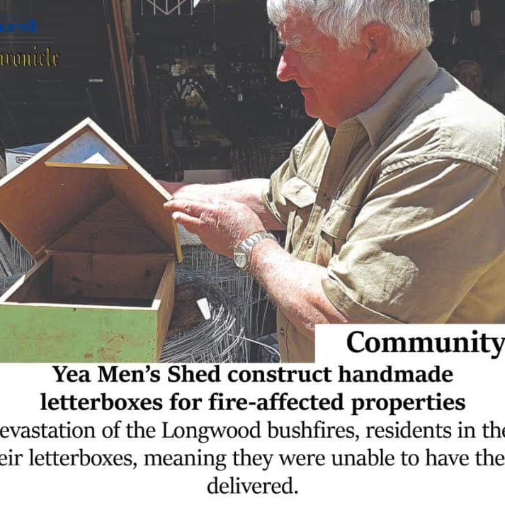 Yea Men's Shed construct handmade letterboxes for fire-affected properties