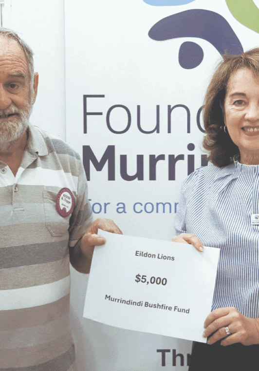 Eildon Lions donate to Foundation Murrindindi