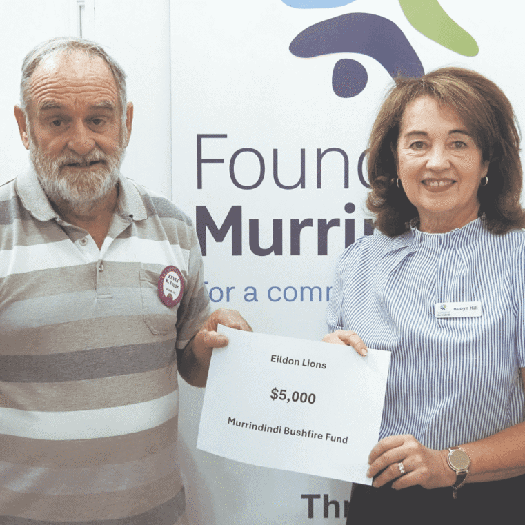 Eildon Lions donate to Foundation Murrindindi