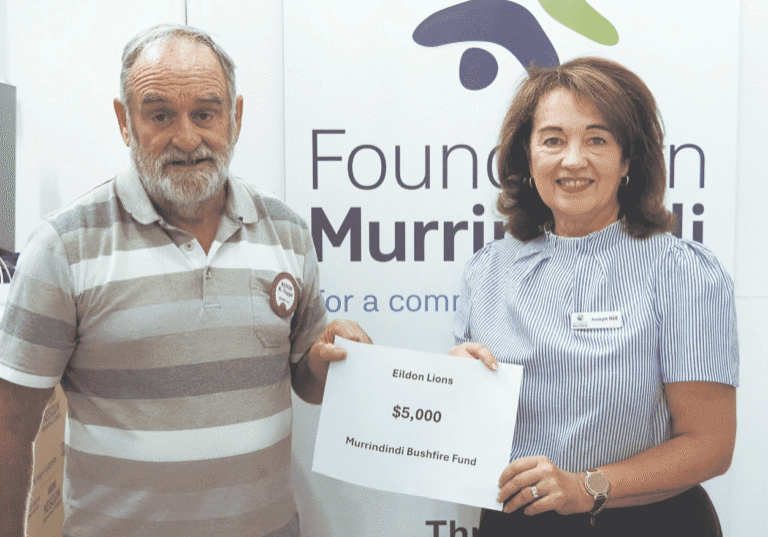 Eildon Lions donate to Foundation Murrindindi