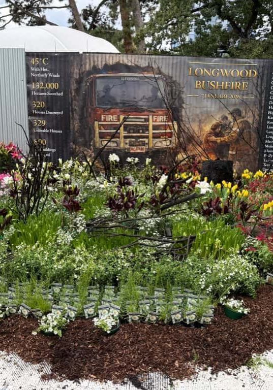 Longwood bushfire flower display at Melbourne Flower Show