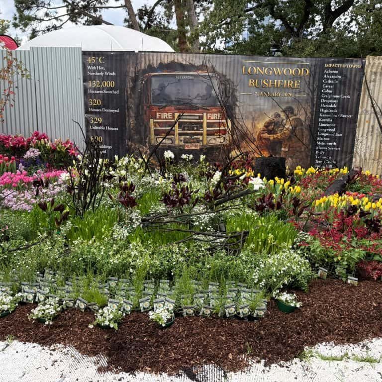Longwood bushfire flower display at Melbourne Flower Show