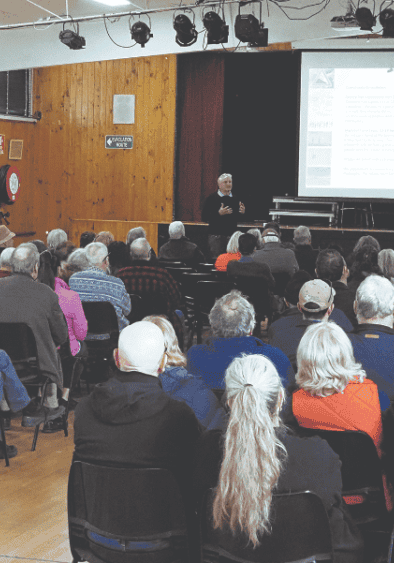 Majority of attendees walk out of wind farm meeting Majority of attendees walk out of wind farm meeting
