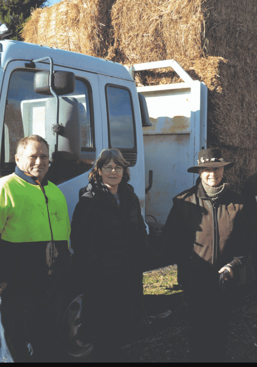 Welcome delivery of hay bales for local farmers