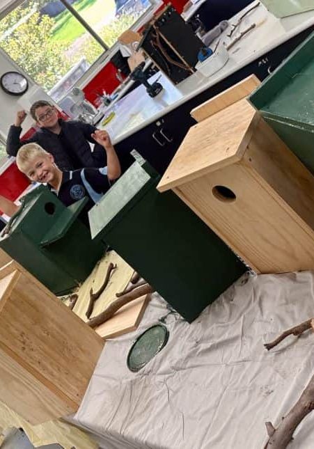 UGLN building nesting boxes post-fire