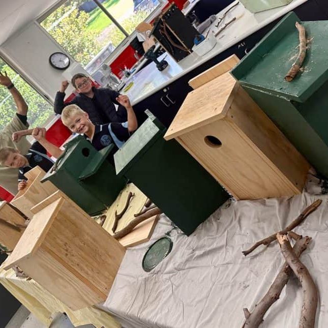 UGLN building nesting boxes post-fire