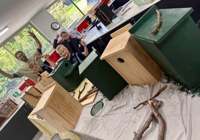 UGLN building nesting boxes post-fire