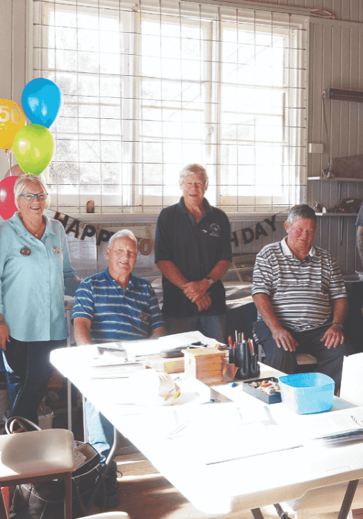Members of the Alexandra Lapidary Club celebrating the organisation's 50th birthday. Members of the Alexandra Lapidary Club celebrating the organisation's 50th birthday.