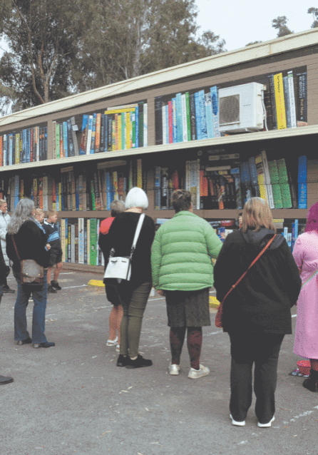 Yea Community House book mural opened Yea Community House book mural opened