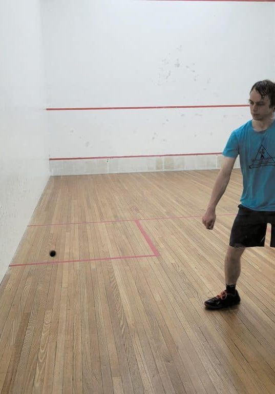 James W waits for the ball to rebound.