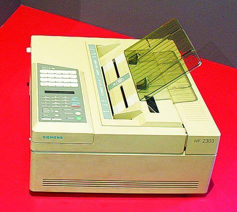 An old fax machine.