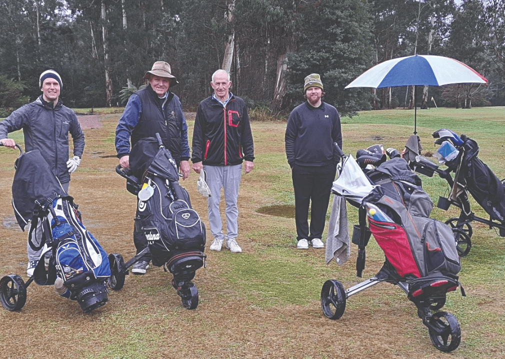 Seven golfers brave the weather at Marysville Golf Club