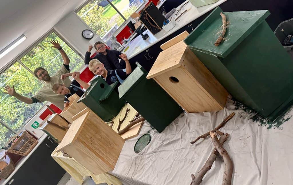 UGLN building nesting boxes post-fire