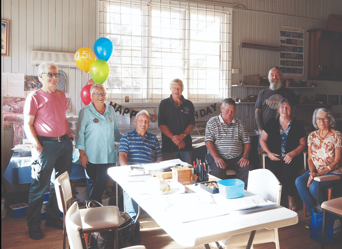 Members of the Alexandra Lapidary Club celebrating the organisation's 50th birthday.