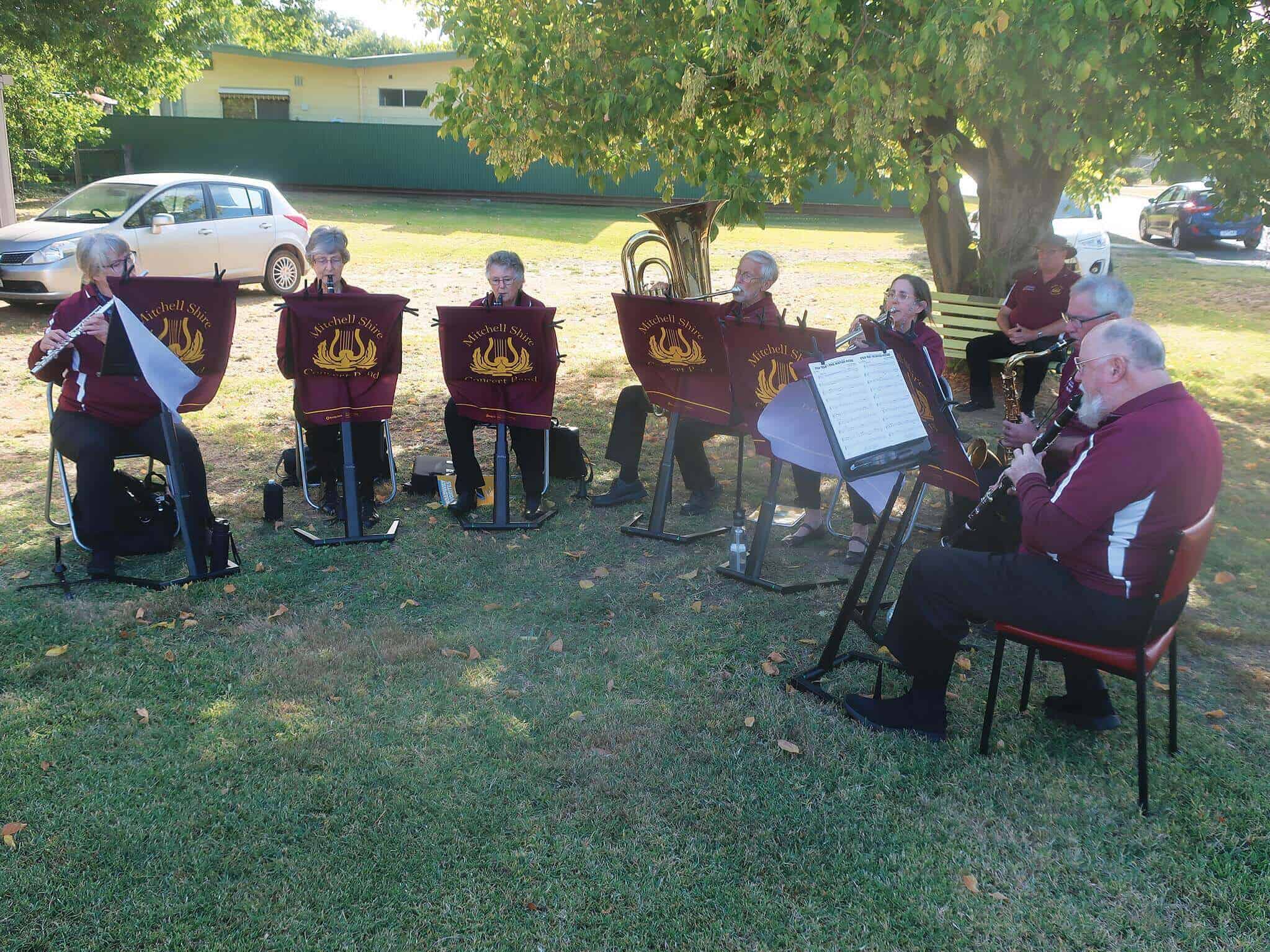 Mitchell Shire Band performing for Yea Probus members.