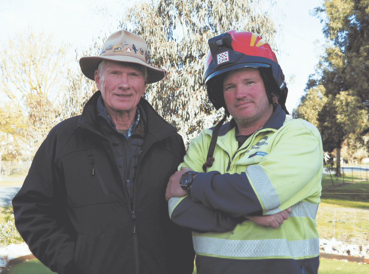 Steve and Chris Lynch: father and son wearing important hats